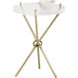 Cher 22 X 16 inch Clear / Antique Brass End Table